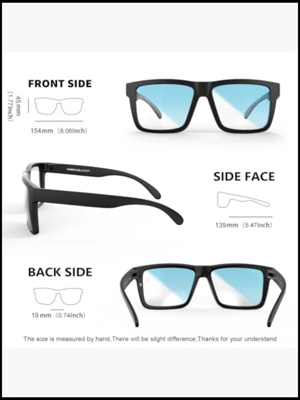 TR90 Photochromic Sunglasses for Big Wide Heads Men XXL Size